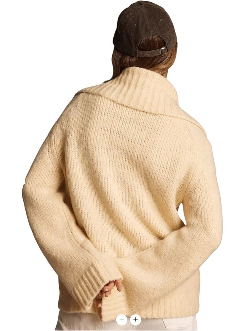 Maeve Anthropologie Wool-Blend Chunky Cardigan Sweater Jacket Coatigan Boho - M - Picture 3 of 10